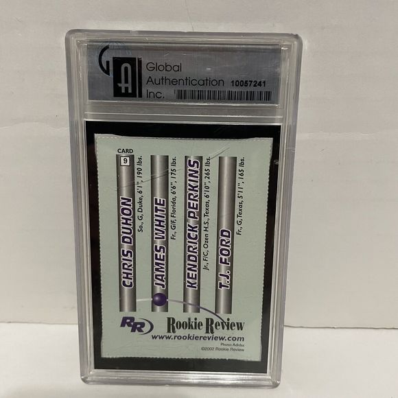2002 Rookie Review National Basketball Rookies, GA 1St Graded, Mint 9, Perkins - Picture 2 of 6